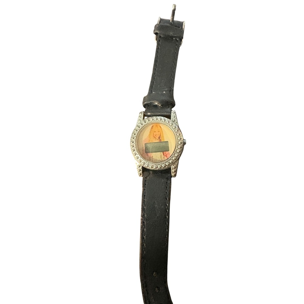 Disney Hannah Montana Digital Watch Black Strap Silver Bezel HSM035 MZB Vintage